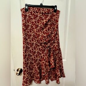 Floral fall cute skirt/ size L